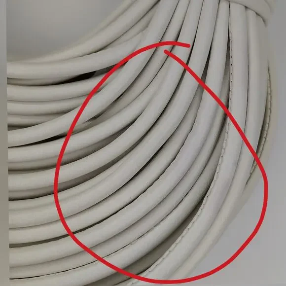 Tiffany & Fred Smooth Leather String Cord Knot Statement White Shoulder Bag - Picture 7 of 16